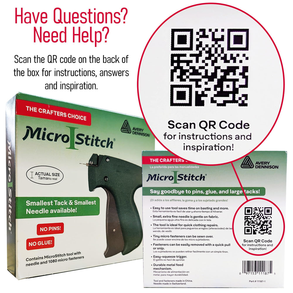 MicroStitch comparación de tamaño en mano, herramienta portátil y manejable