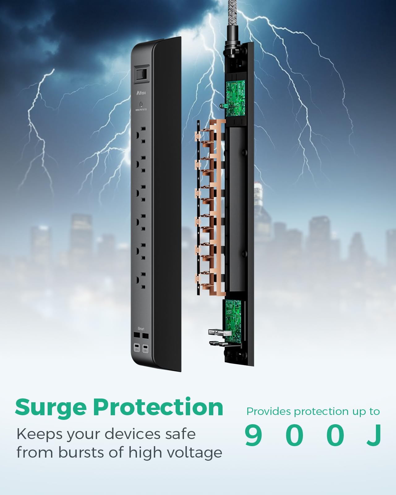 Mifaso interruptor iluminado con disyuntor que indica protección activa