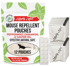 Mighty Mint empaque frontal mostrando 12 unidades y beneficio de protección segura