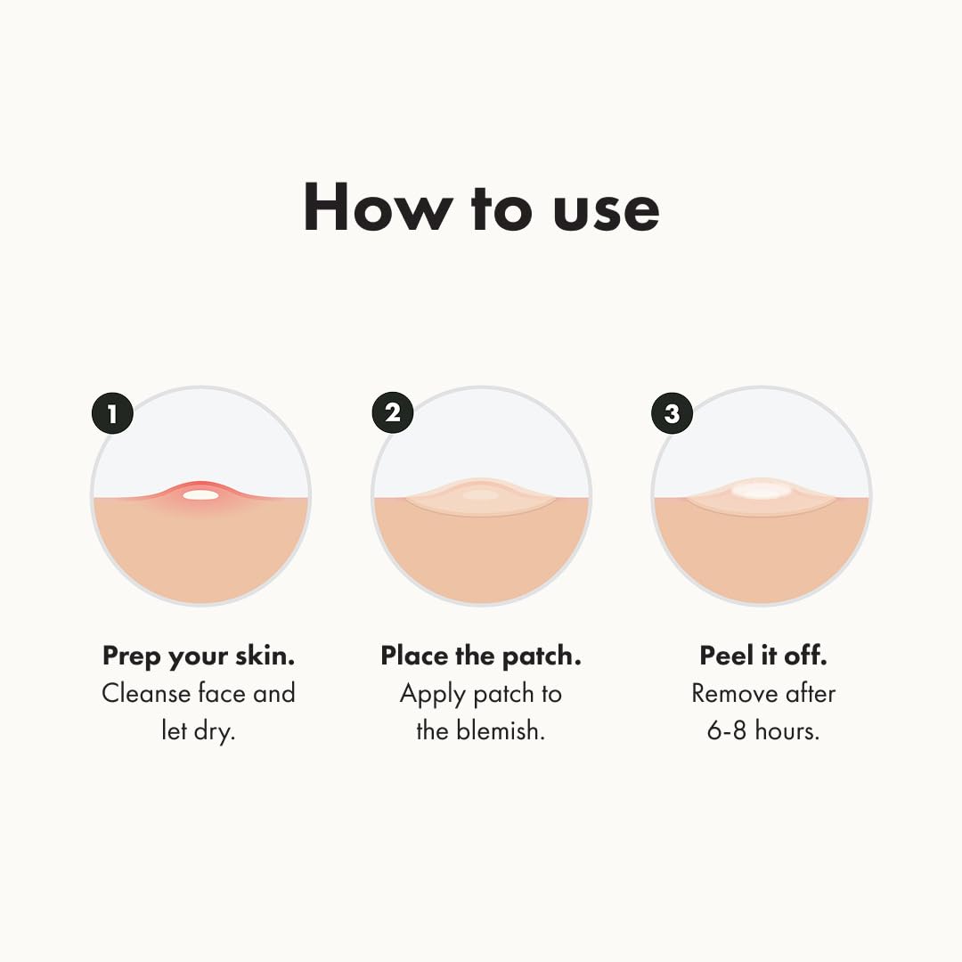Mighty Patch etiqueta con ingredientes y confianza dermatológica
