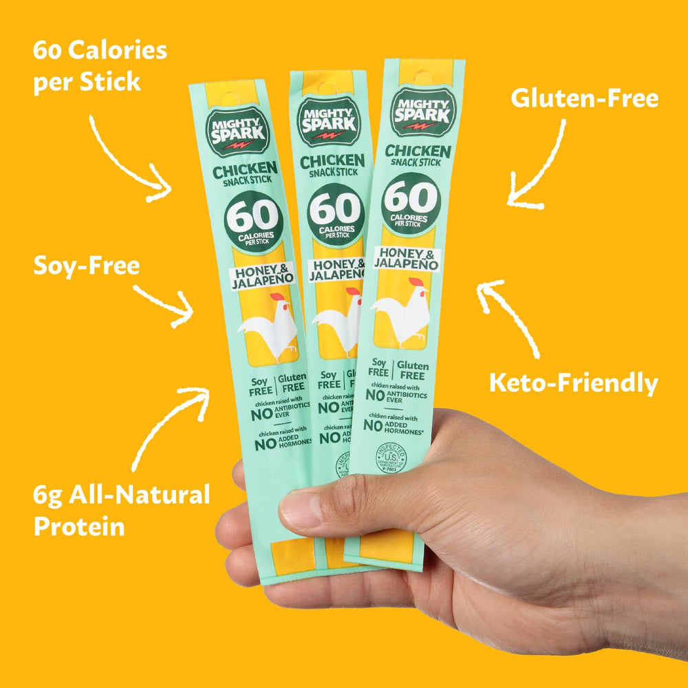 Mighty Spark sticks en lonchera listos para consumir y mantener energía