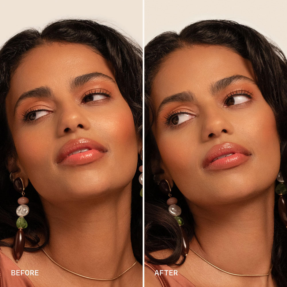 Milani pulverizando antes del maquillaje para preparar la piel
