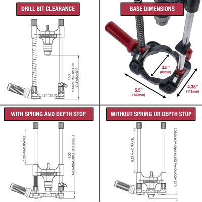 Milescraft DrillMate chuck and high-tolerance bushing reducing side-to-side play