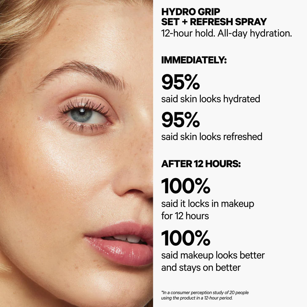 Milk Makeup niebla fina en primer plano, demuestra textura hidratante