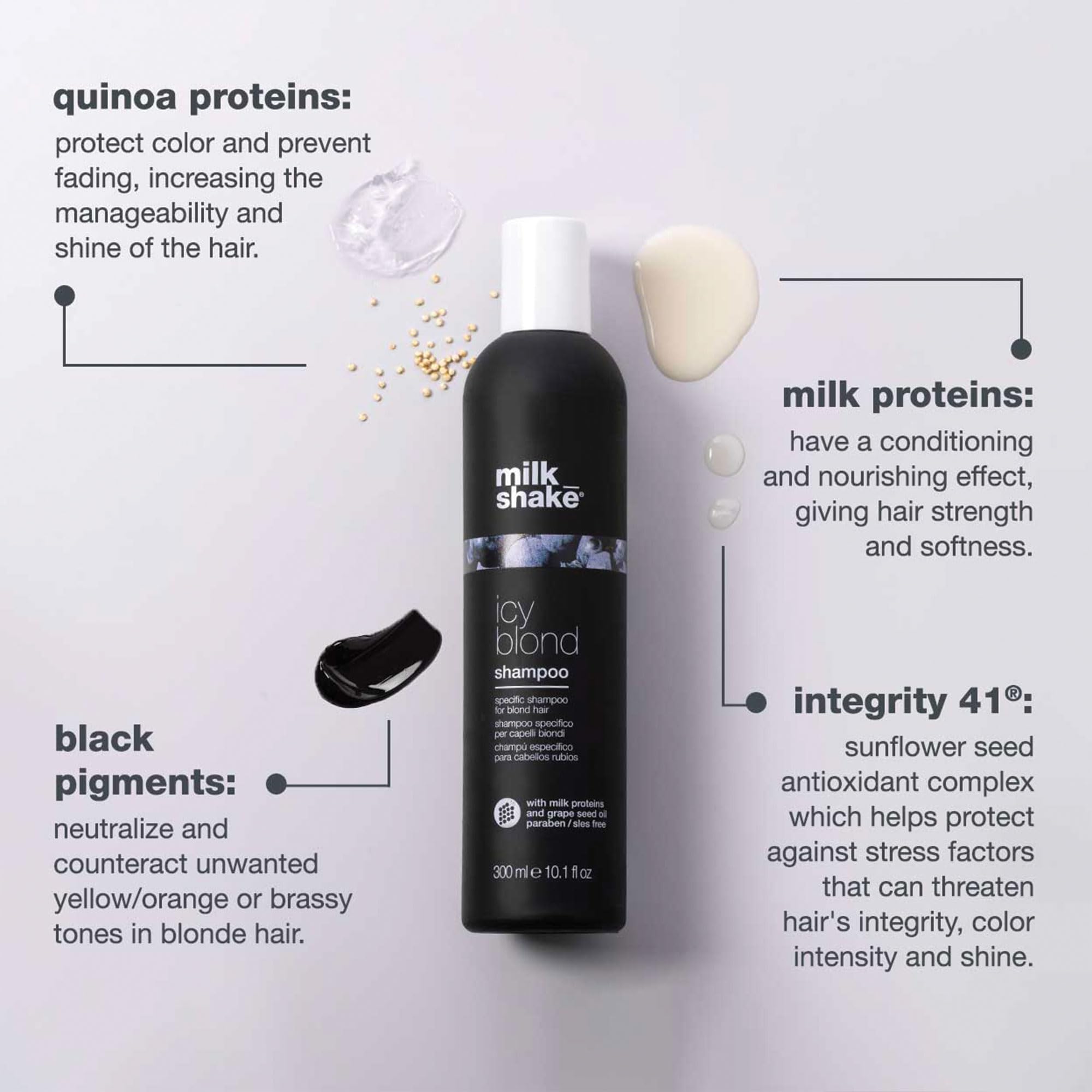milk_shake etiqueta con ingredientes y beneficios claros para el cabello