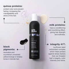 milk_shake etiqueta con ingredientes y beneficios claros para el cabello