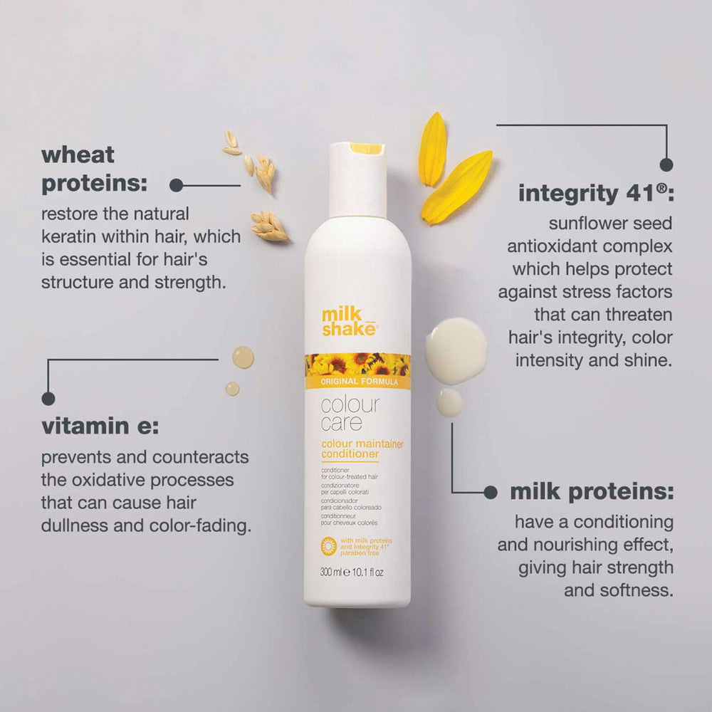 milk_shake etiqueta con ingredientes clave que fortalecen el cabello