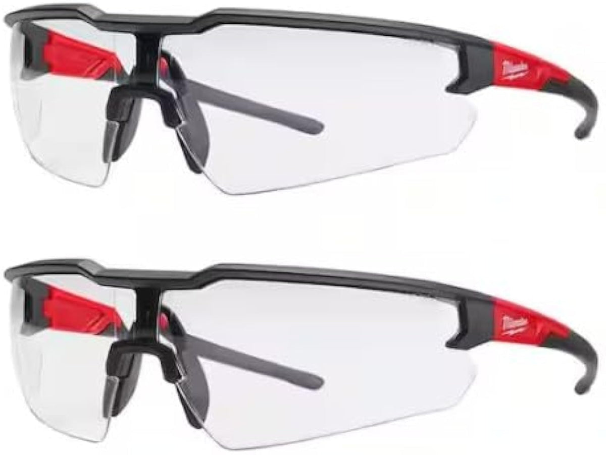 Milwaukee clear-lens front view showing frame and unobstructed vision benefit