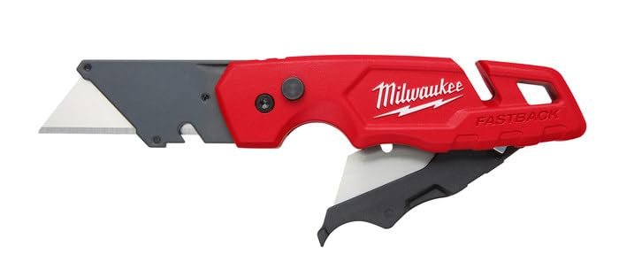 Milwaukee cuchillo Fastback vista frontal con cuerpo metálico para durabilidad