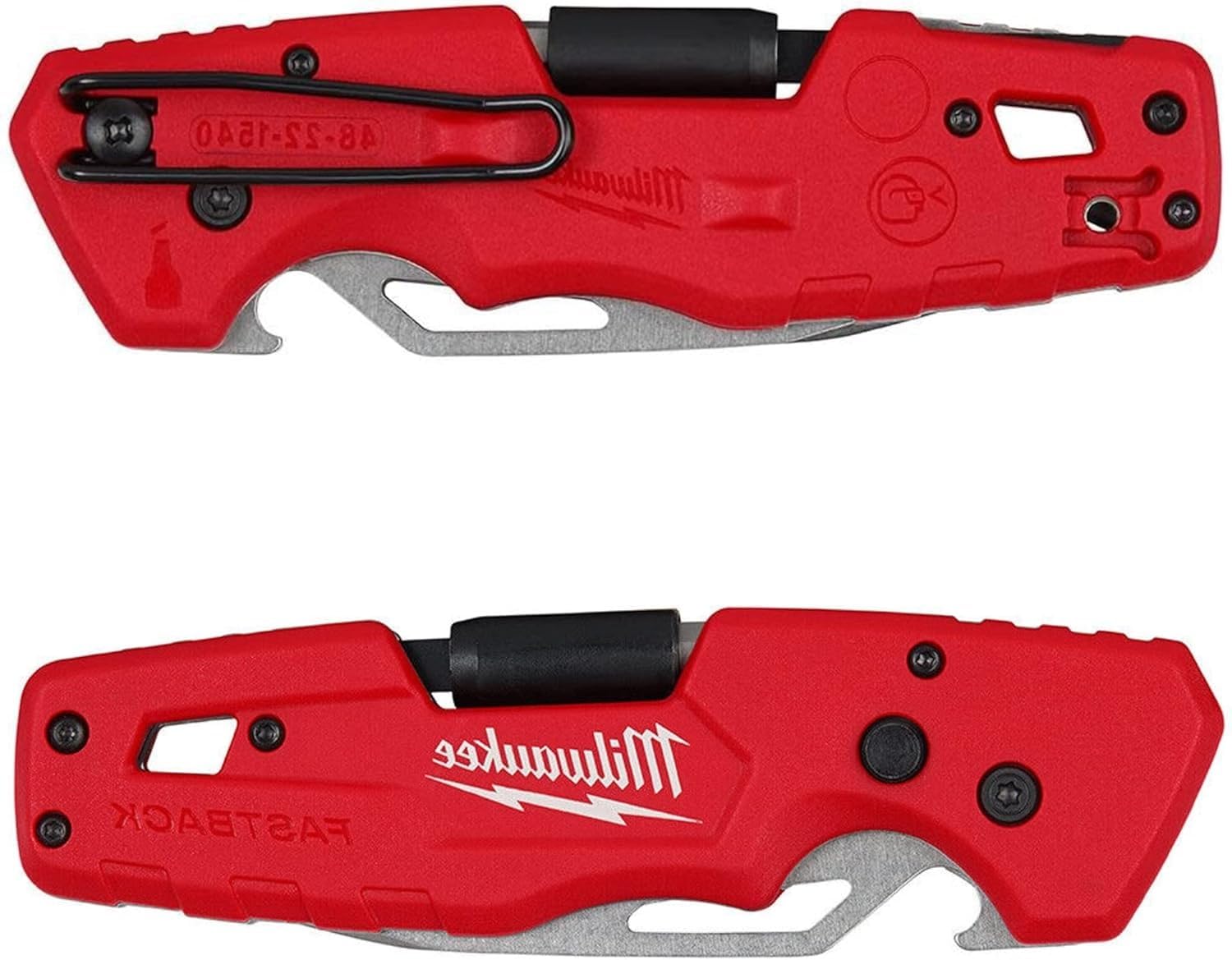 Milwaukee FASTBACK detalle de la hoja de acero inoxidable y filo durable