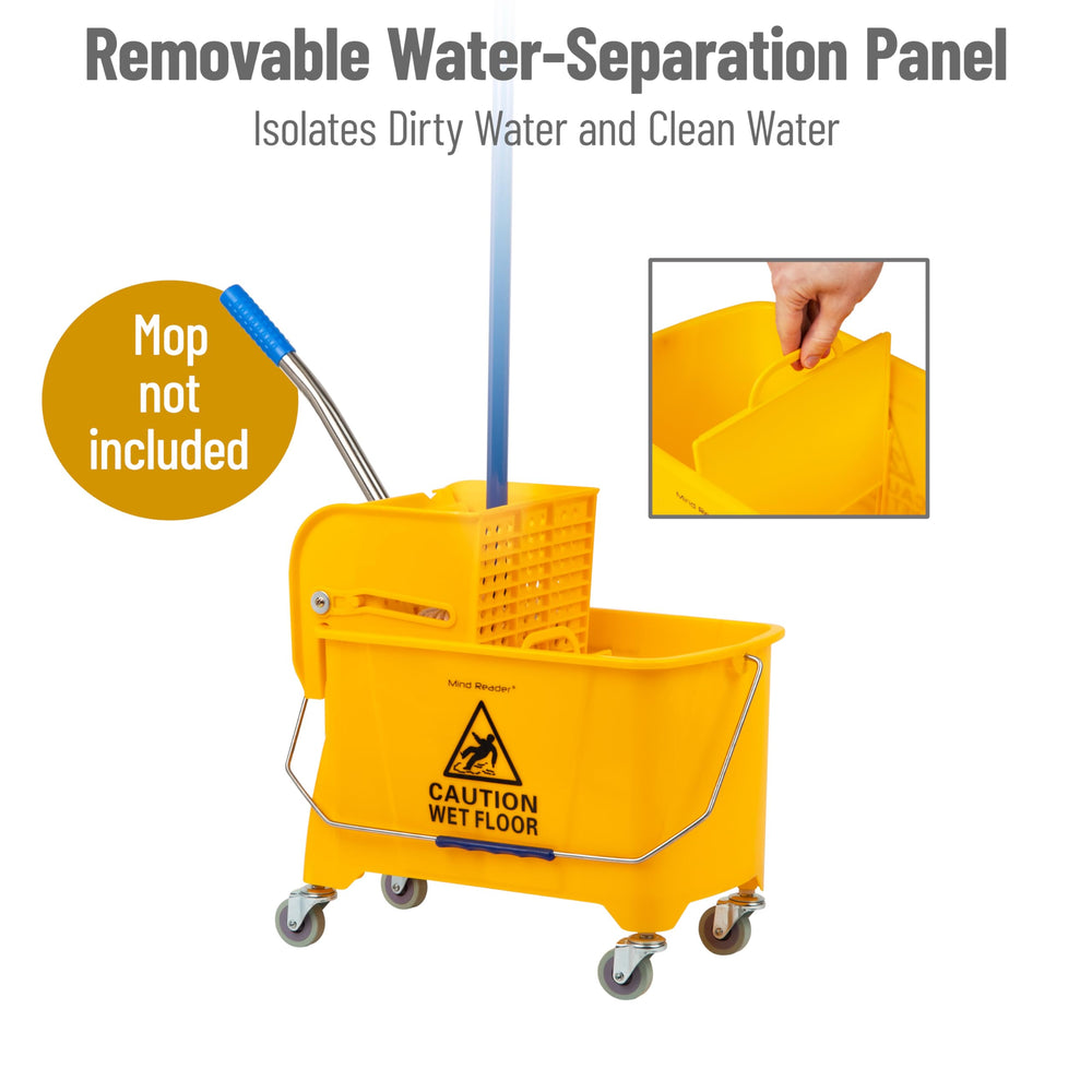 Mind Reader bucket being rolled while mopping demonstrating effortless mobility