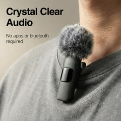 Mini Mic Pro primer plano de textura y clip metálico, durabilidad y agarre seguro