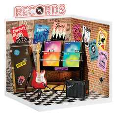 MGA's Miniverse record racks and dividers organized for neat display