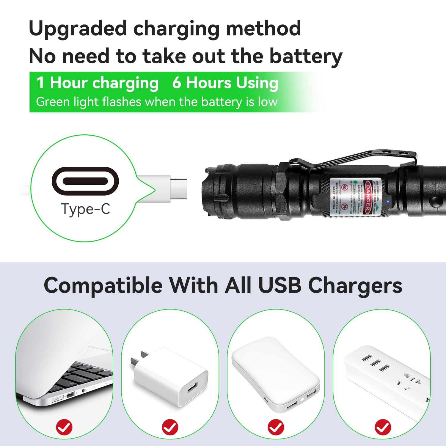 MIPREZT puerto de carga USB-A inferior mostrando recarga rápida y conveniente