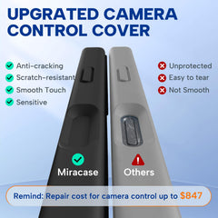 Miracase borde elevado proteccion de camara evita contacto directo