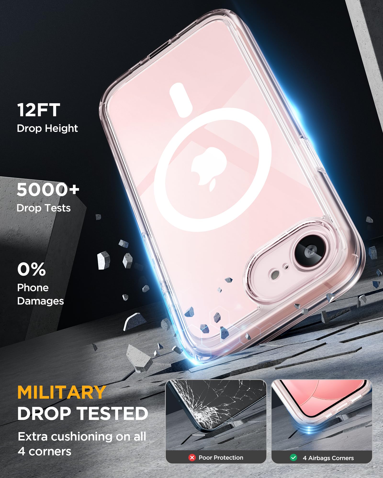 Miracase funda en mano para mostrar tamaño y uso cómodo