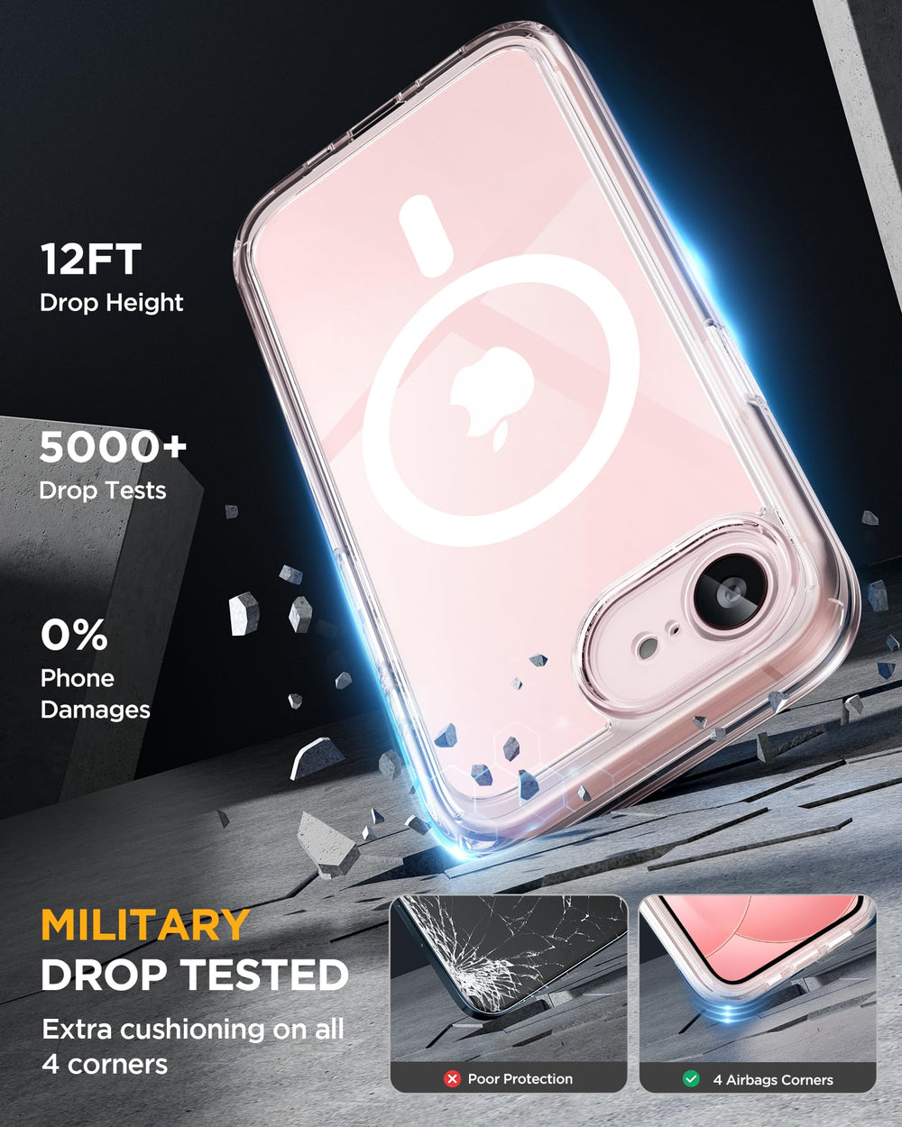 Miracase funda en mano para mostrar tamaño y uso cómodo