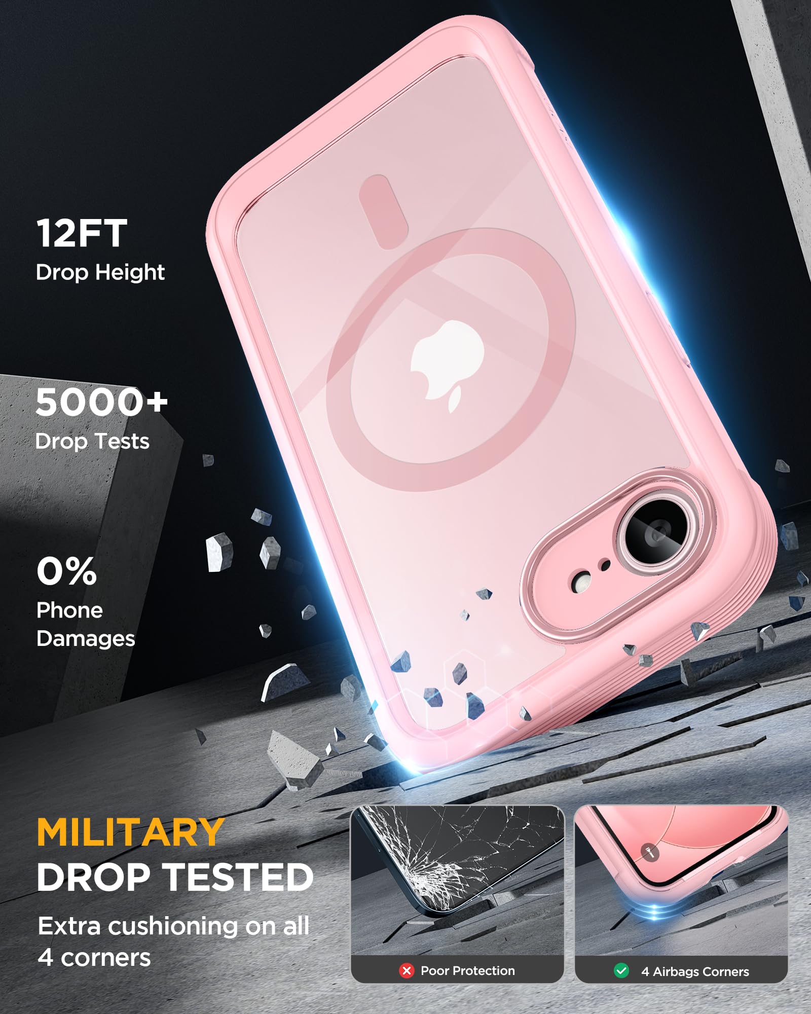 Miracase funda conectada a accesorio MagSafe para carga estable