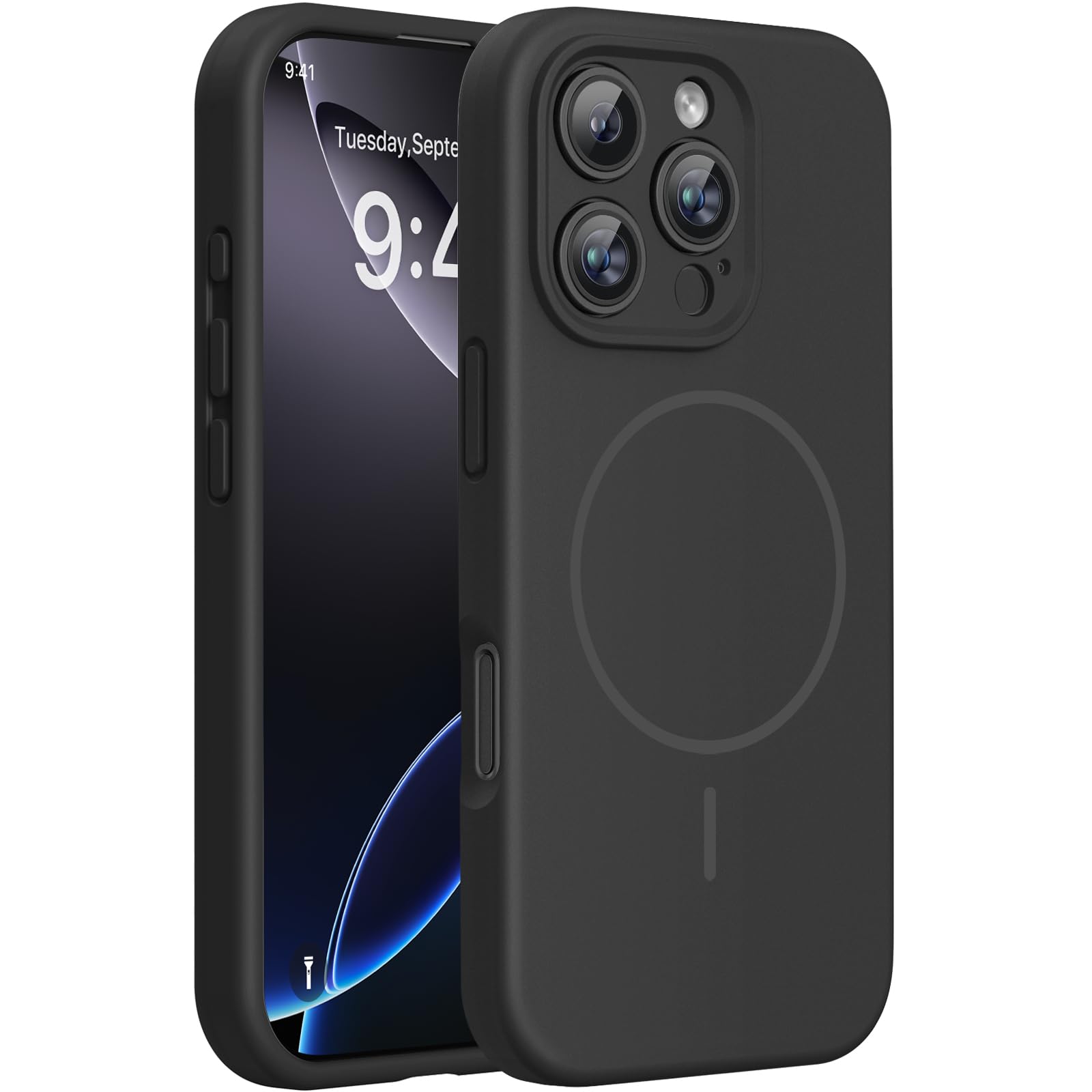 Miracase vista frontal de la funda para iPhone 16 Pro Max con protección completa