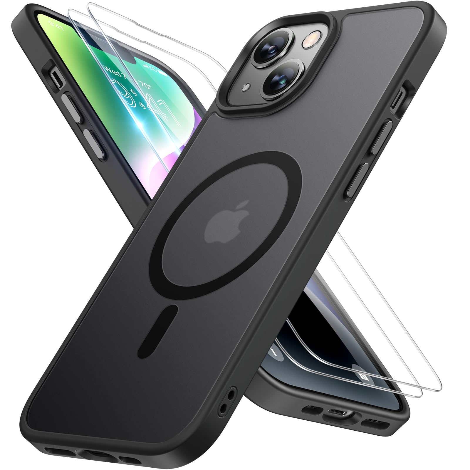 Miracase vista frontal de la funda mostrando ajuste perfecto y protección