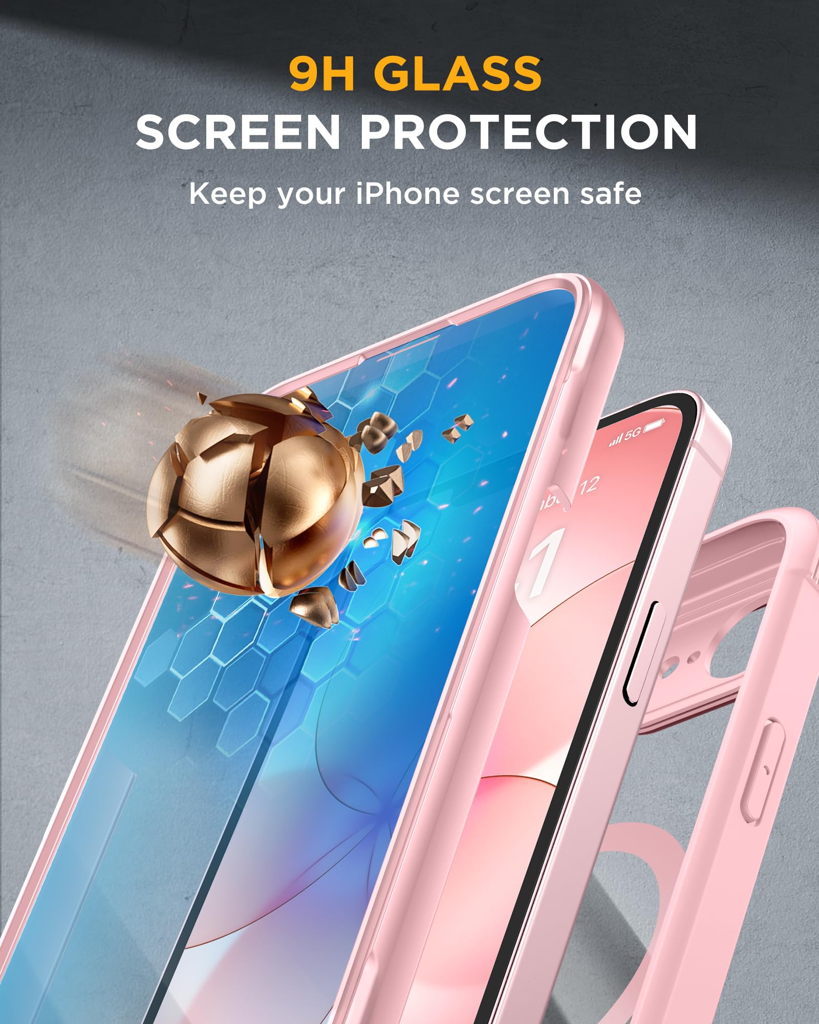 Miracase fondo trasero transparente que muestra el color real del iPhone