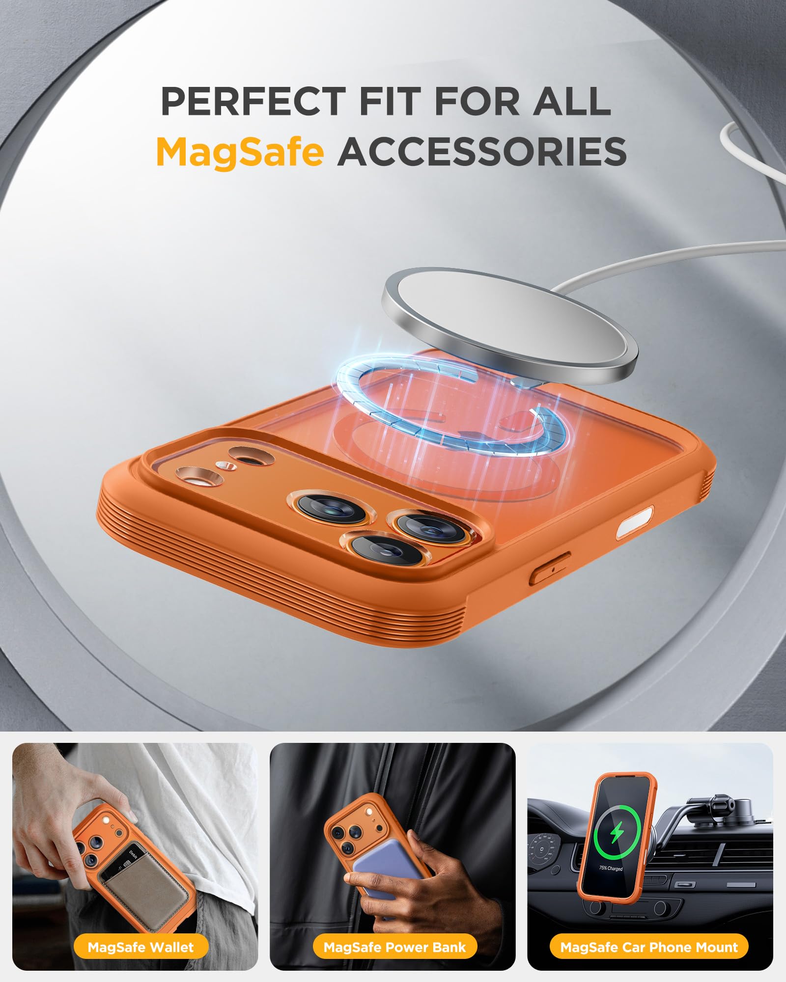 Miracase funda en mano mostrando agarre cómodo y protección diaria