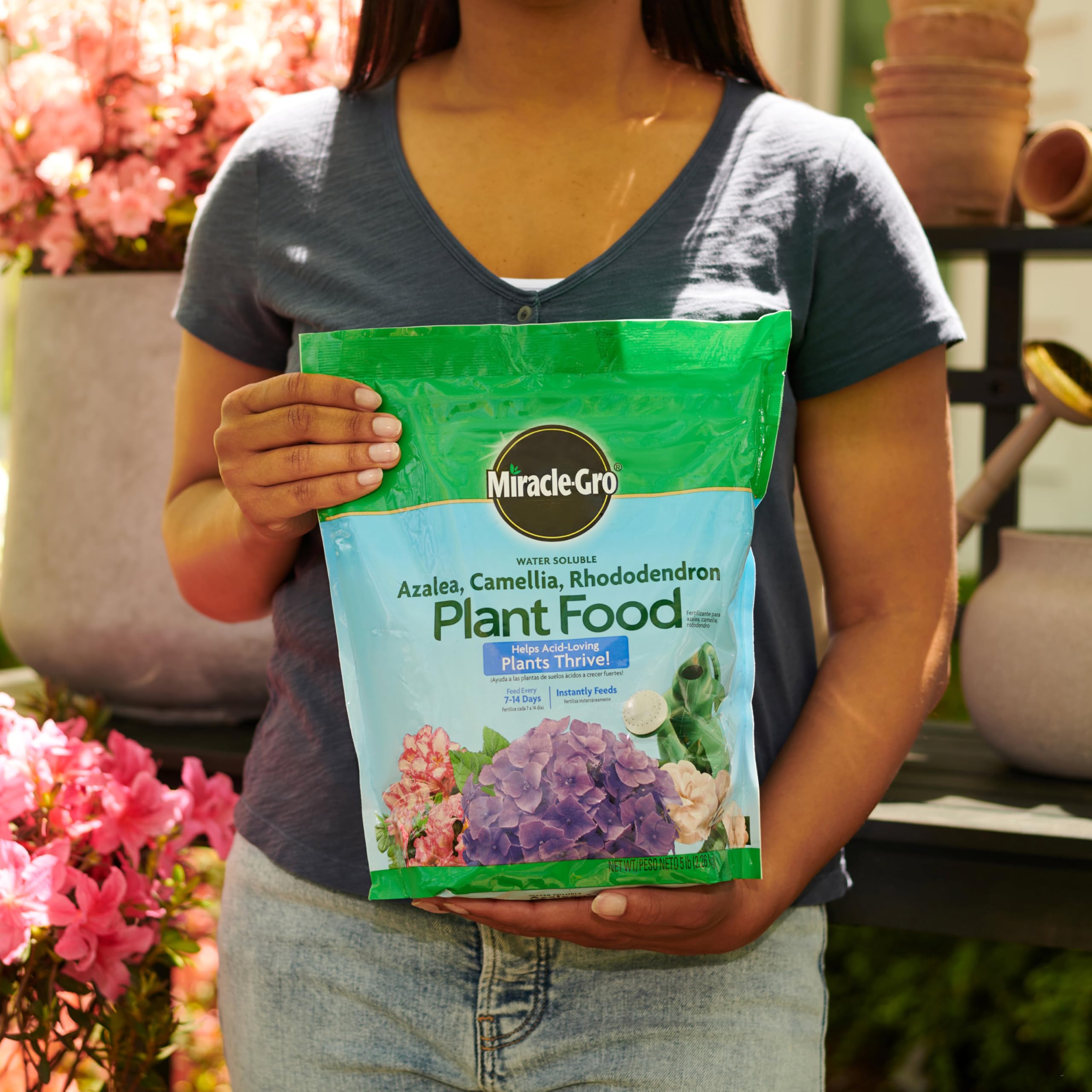 Miracle-Gro aplicación con regadera en interior nutre plantas de maceta