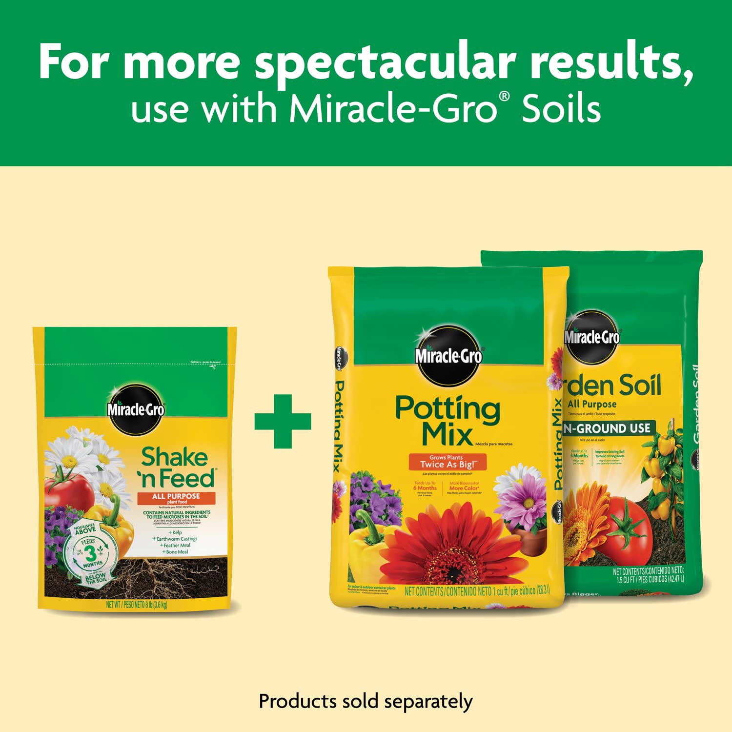 Miracle-Gro in a patio planting scene for healthier vibrant plants