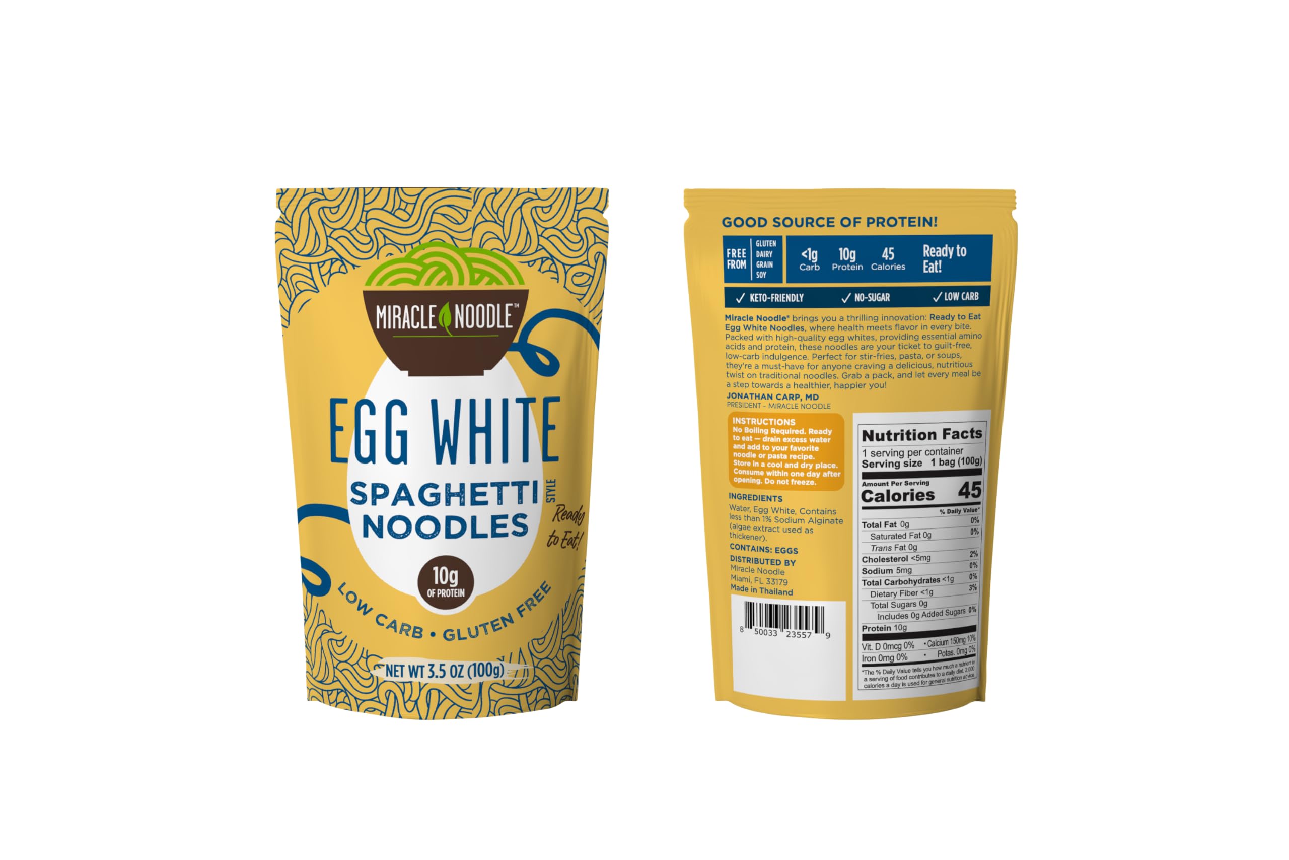 Miracle Noodle bolsas individuales demostrando porciones prácticas y transporte fácil