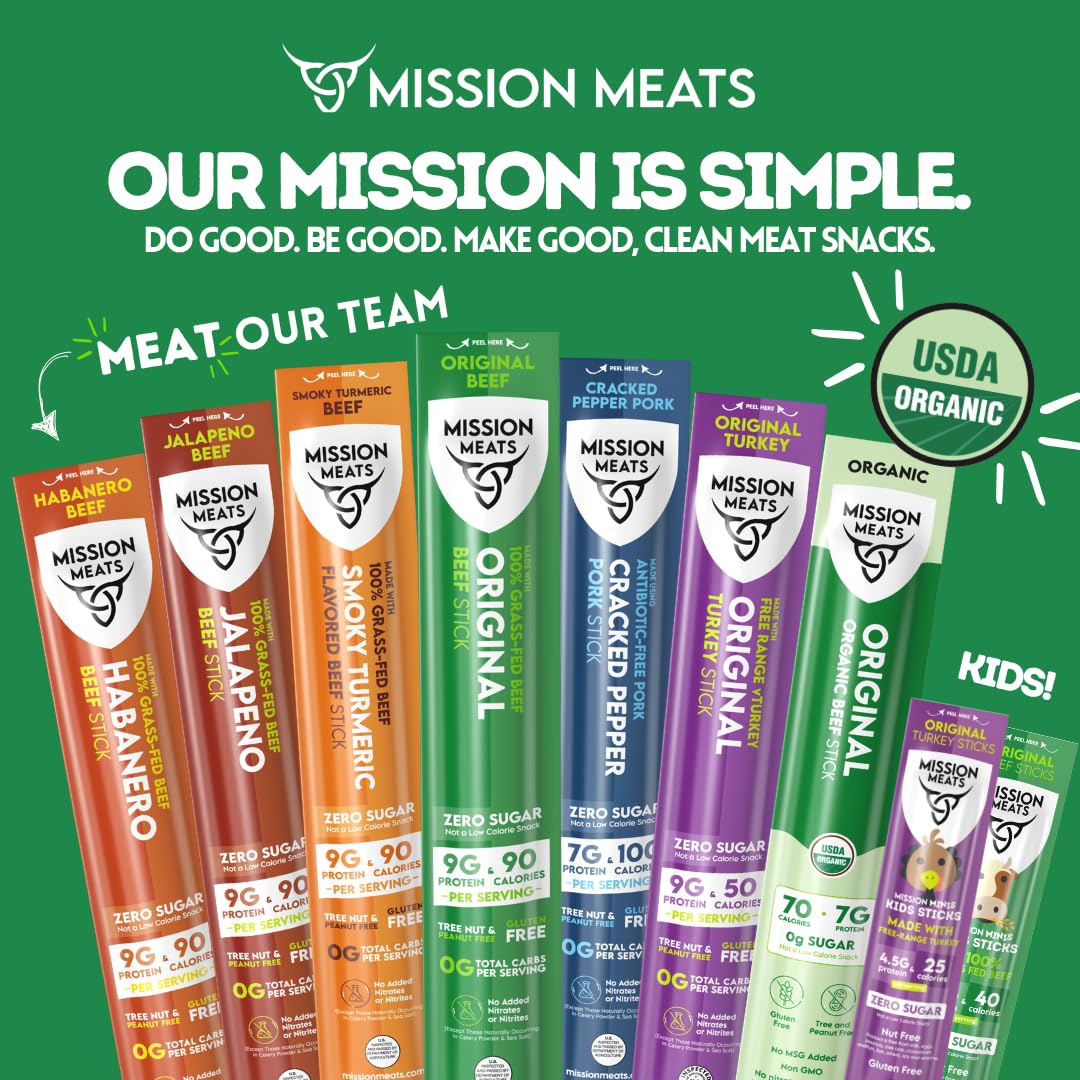 Mission Meats raw grass-fed beef and spices illustrating clean ingredient sourcing