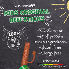 Mission Meats nutrition label close-up showing zero sugar and protein per stick