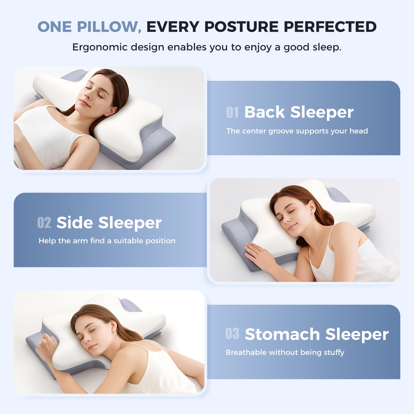Missleep comparación de alturas de la almohada para distintas posturas