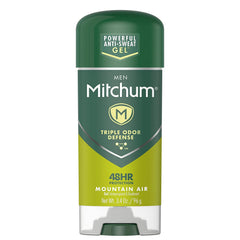 Mitchum envase frontal mostrando el diseño y la fragancia Mountain Air