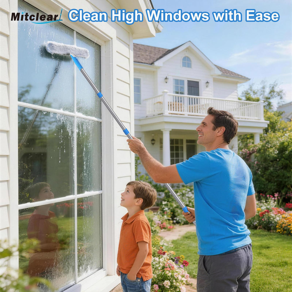 Mitclear poste extensible montado hasta 77'' para limpiar alturas