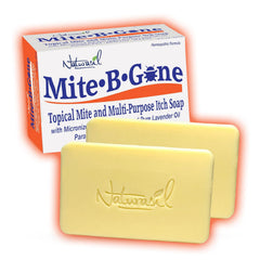 Mite-B-Gone frente del empaque mostrando barras por comodidad