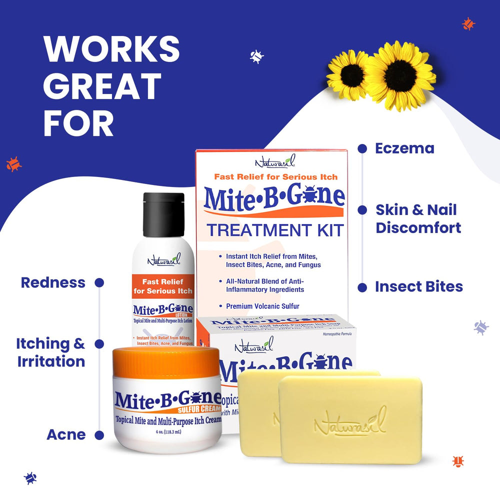 Mite-B-Gone textura de la barra con azufre micronizado para eficacia