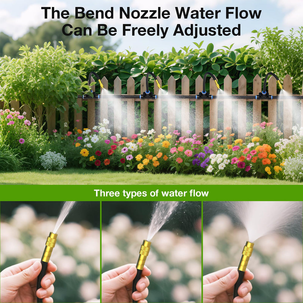 MIXC bendable aluminum-core rod positioned at plant base for targeted watering