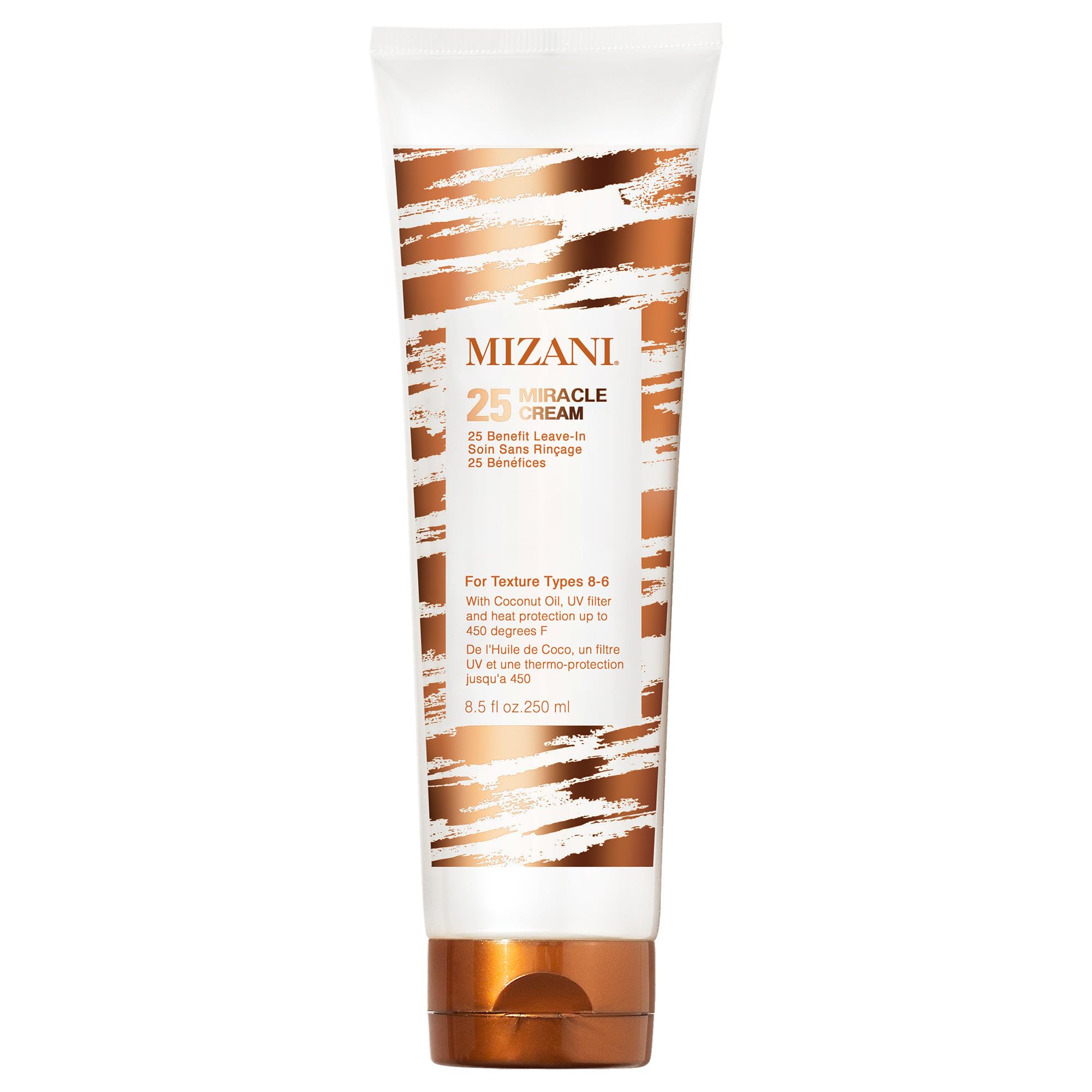 Mizani 25 Miracle frente del envase mostrando diseño y tamaño beneficios de producto