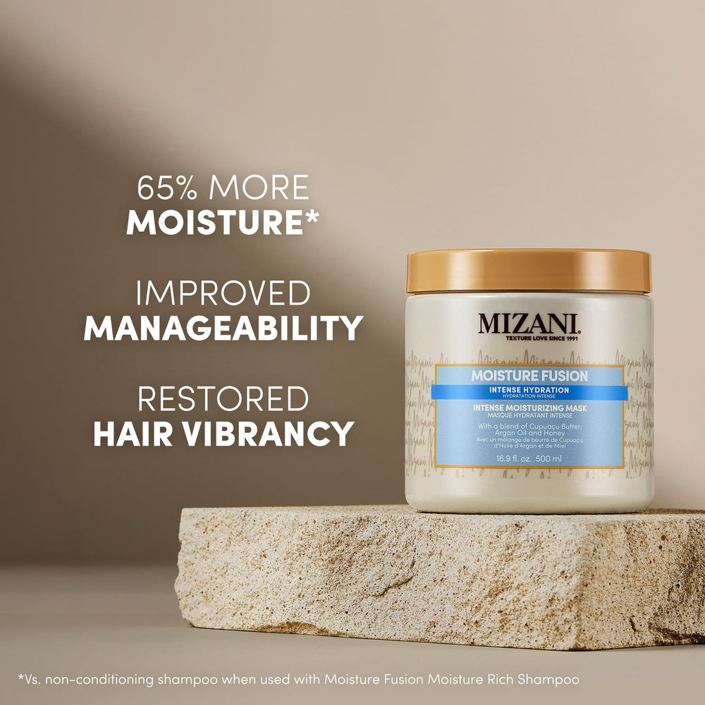 Textura cremosa de Mizani mostrando consistencia nutritiva