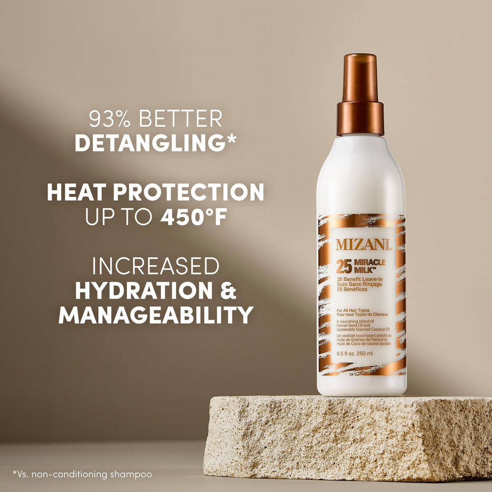 Mizani spray y textura ligera que facilita desenredar sin peso