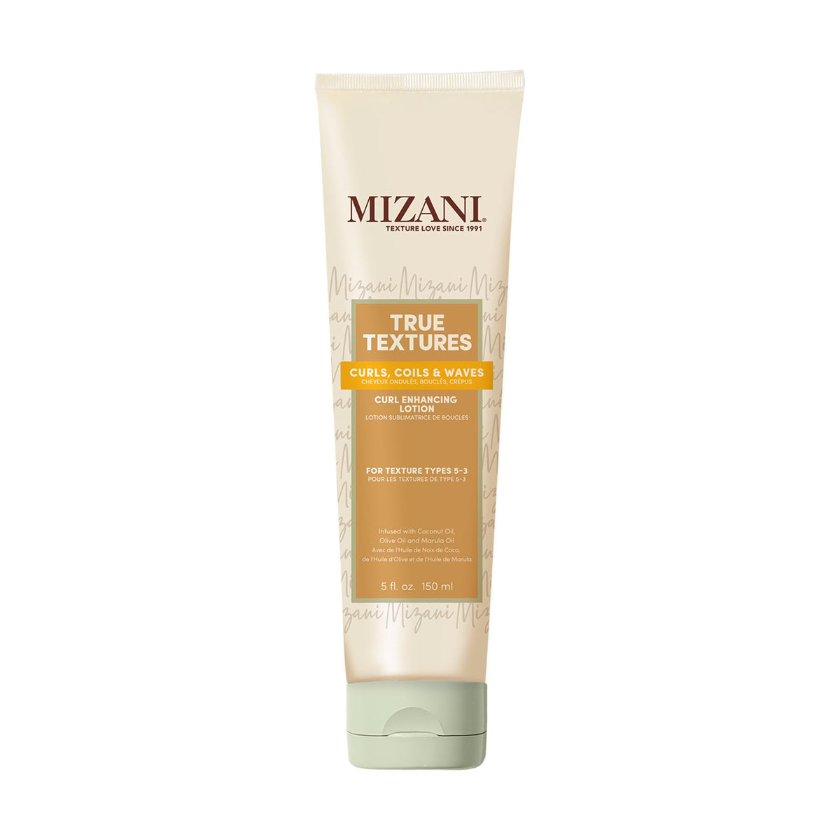 Mizani envase frontal de la loción para rizos con diseño profesional y fácil uso