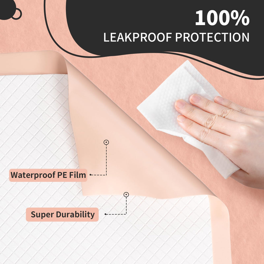 MKISS pad in use on bed providing full coverage and dry surface