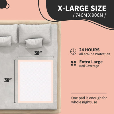 MKISS pad size comparison on chair showing extra-large coverage benefit