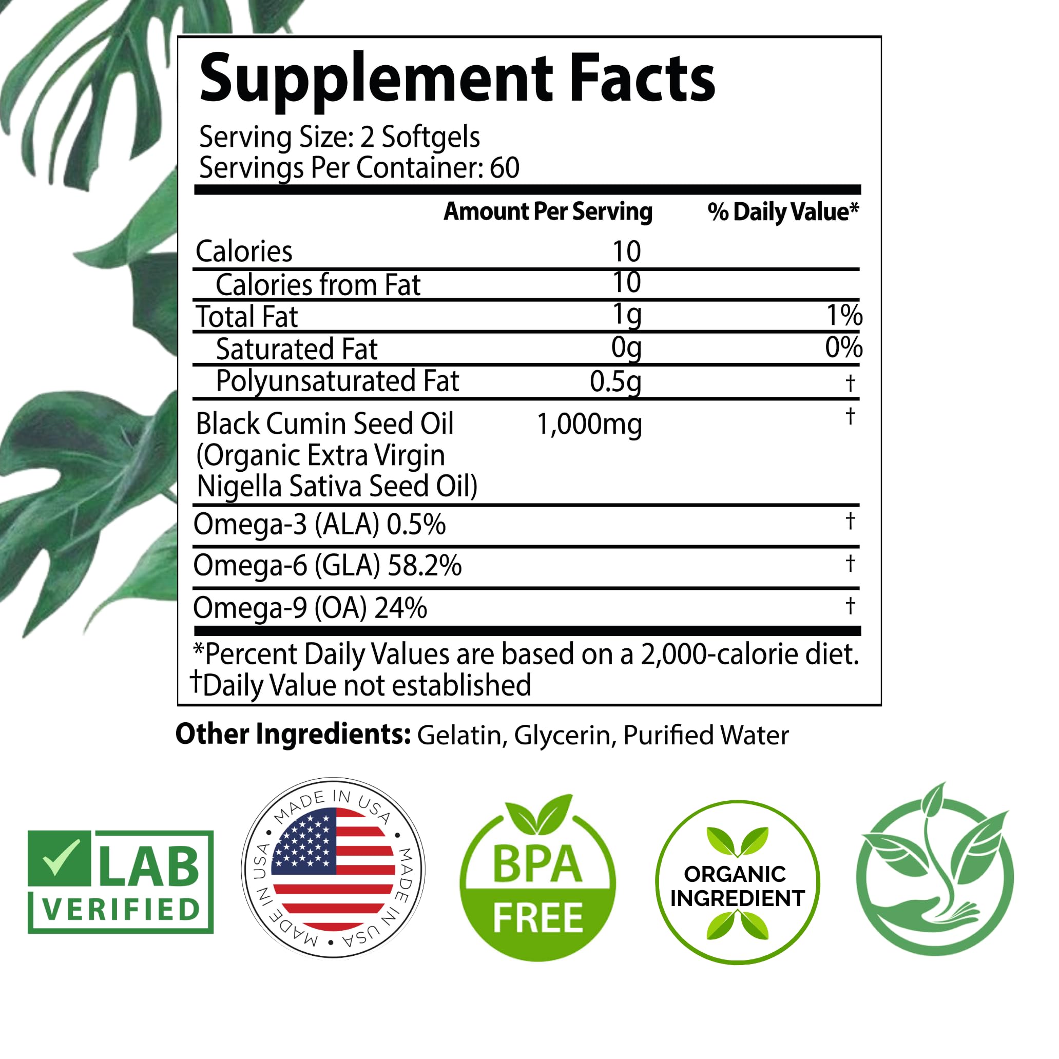 Mother Nature Organics frasco abierto con cápsulas para dosificación práctica