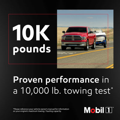 Mobil 1 label detail highlighting formulation claims and specification benefits