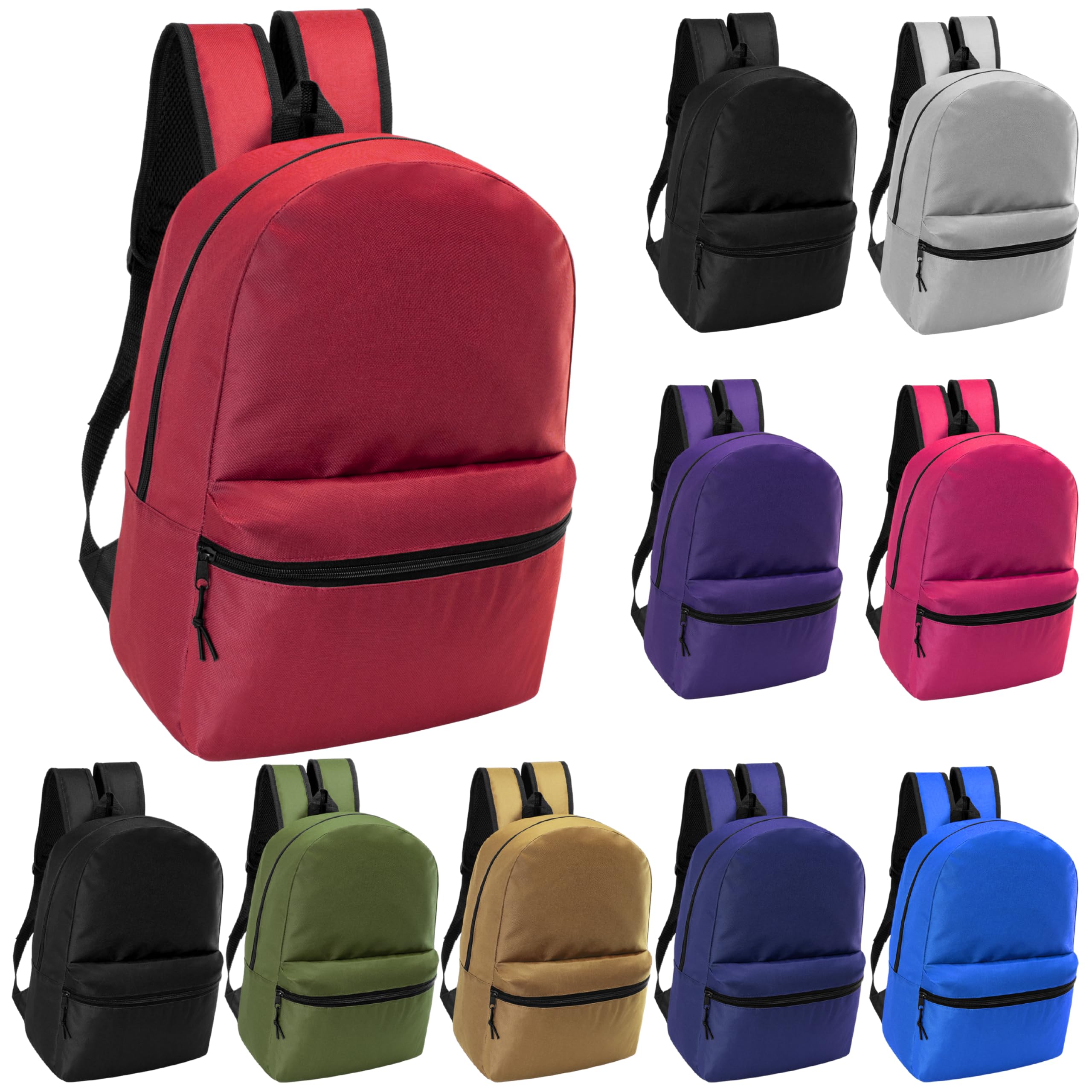 Moda West frente del paquete de 10 mochilas mostrando diseño clásico y ahorro