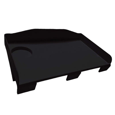 Modern Innovations lifestyle shot on top bunk illustrating safe bedside storage benefit