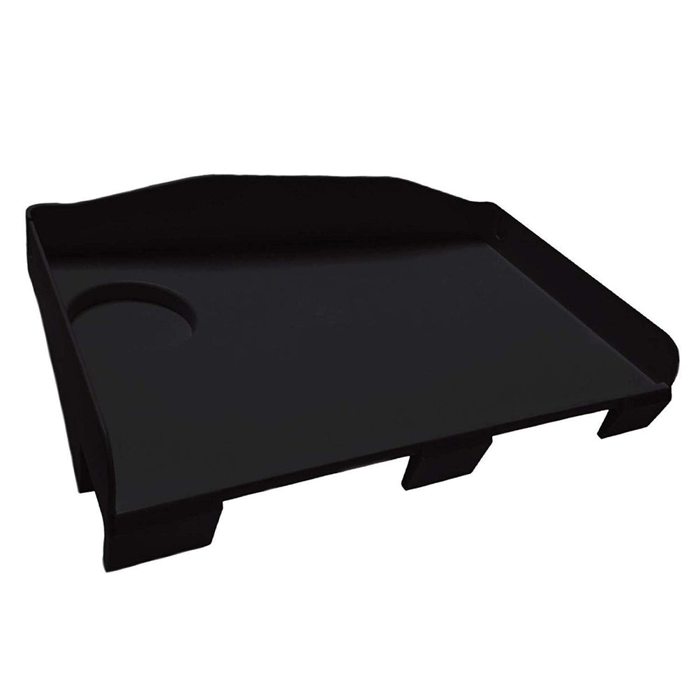 Modern Innovations lifestyle shot on top bunk illustrating safe bedside storage benefit