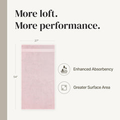 Modern Threads bath towel draped over arm demonstrating generous size and comfortable wrap