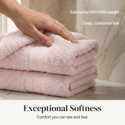 Modern Threads hand towel hung on a rack highlighting quick-dry fabric and tidy appearance